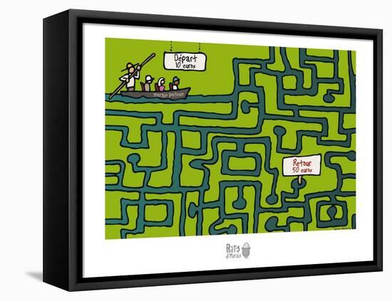 Rats d'marais - Labyrinthe poitevin-Sylvain Bichicchi-Framed Stretched Canvas