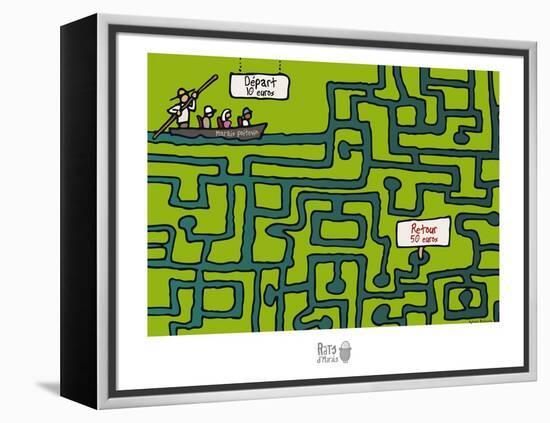 Rats d'marais - Labyrinthe poitevin-Sylvain Bichicchi-Framed Stretched Canvas