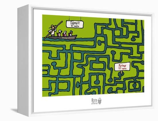 Rats d'marais - Labyrinthe poitevin-Sylvain Bichicchi-Framed Stretched Canvas