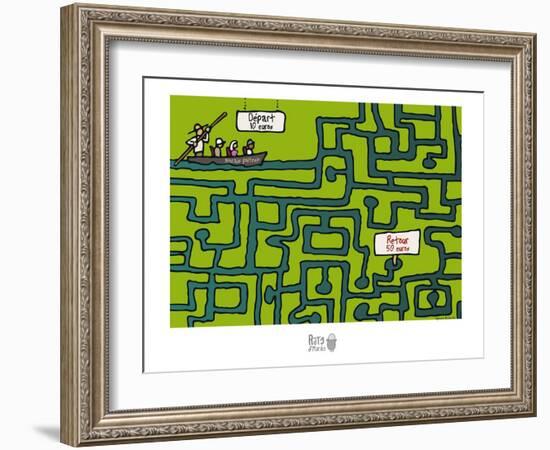 Rats d'marais - Labyrinthe poitevin-Sylvain Bichicchi-Framed Art Print