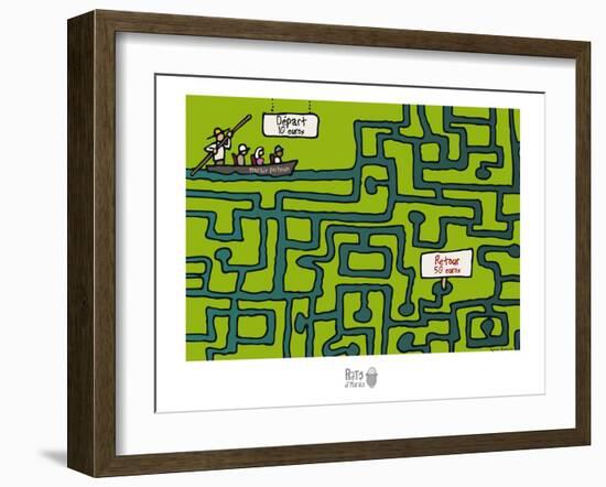 Rats d'marais - Labyrinthe poitevin-Sylvain Bichicchi-Framed Art Print