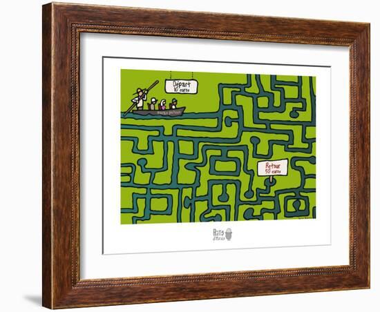 Rats d'marais - Labyrinthe poitevin-Sylvain Bichicchi-Framed Art Print