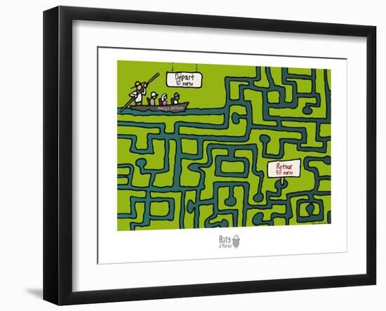 Rats d'marais - Labyrinthe poitevin-Sylvain Bichicchi-Framed Art Print