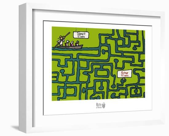 Rats d'marais - Labyrinthe poitevin-Sylvain Bichicchi-Framed Art Print