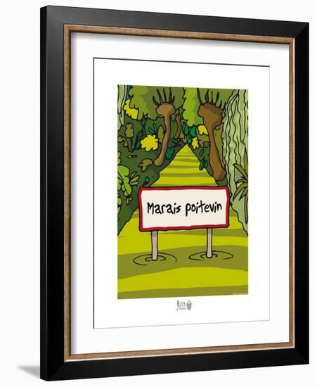 Rats d'marais - Panneau Maris Poitevin-Sylvain Bichicchi-Framed Art Print