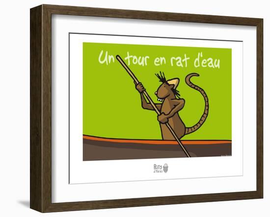 Rats d'marais - Un tour en rat d'eau-Sylvain Bichicchi-Framed Art Print