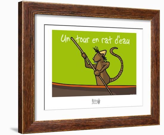 Rats d'marais - Un tour en rat d'eau-Sylvain Bichicchi-Framed Art Print