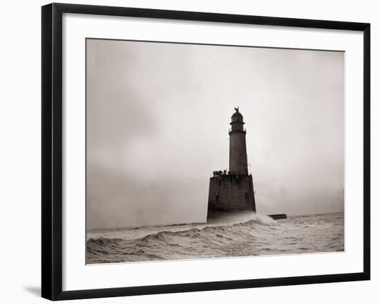 Rattray Head Lighthouse Scotland, December 1943-null-Framed Photographic Print