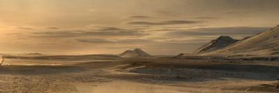 Panorama image of mountains near the Modrudalur Ranch, Iceland-Raul Touzon-Photographic Print