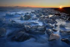 Panorama image of iceberg carved by wind and water, Nunavut and Northwest Territories, Canada-Raul Touzon-Photographic Print