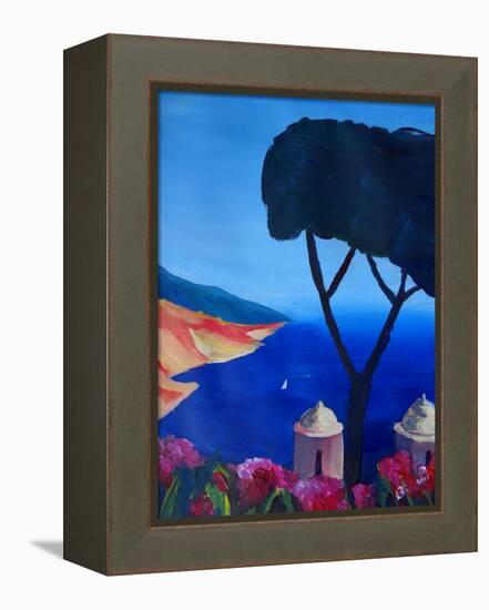 Ravello Salerno Italy View of Amalfi Coast from Vi-Markus Bleichner-Framed Stretched Canvas