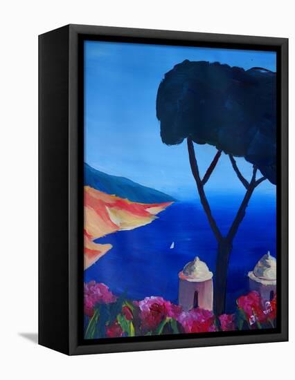 Ravello Salerno Italy View of Amalfi Coast from Vi-Markus Bleichner-Framed Stretched Canvas