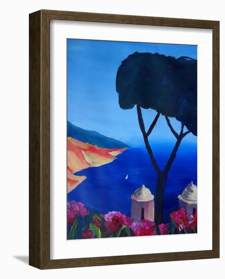 Ravello Salerno Italy View of Amalfi Coast from Vi-Markus Bleichner-Framed Art Print