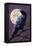 Raven and Moon Purple Sky-Lantern Press-Framed Stretched Canvas