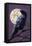 Raven and Moon Purple Sky-Lantern Press-Framed Stretched Canvas