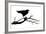 Raven Bird Silhouette-Cattallina-Framed Premium Giclee Print