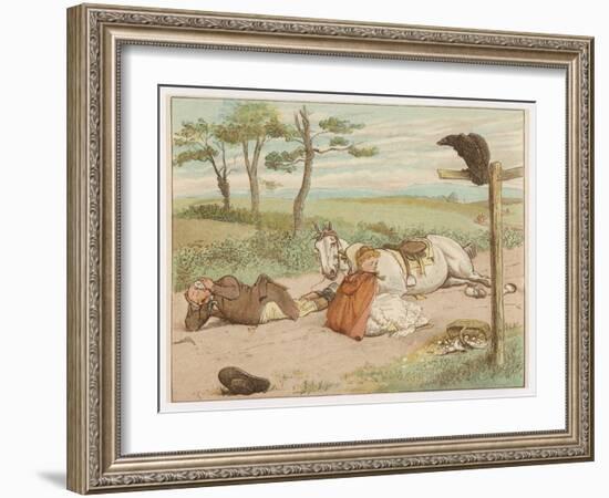 Raven Cried "Croak" and They All Tumbled Down Bumpety Bumpety Bump-Randolph Caldecott-Framed Art Print