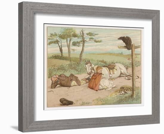 Raven Cried "Croak" and They All Tumbled Down Bumpety Bumpety Bump-Randolph Caldecott-Framed Art Print