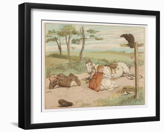 Raven Cried "Croak" and They All Tumbled Down Bumpety Bumpety Bump-Randolph Caldecott-Framed Art Print