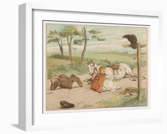 Raven Cried "Croak" and They All Tumbled Down Bumpety Bumpety Bump-Randolph Caldecott-Framed Art Print