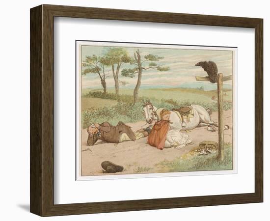 Raven Cried "Croak" and They All Tumbled Down Bumpety Bumpety Bump-Randolph Caldecott-Framed Art Print