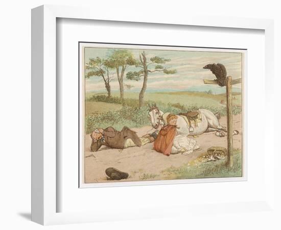 Raven Cried "Croak" and They All Tumbled Down Bumpety Bumpety Bump-Randolph Caldecott-Framed Art Print