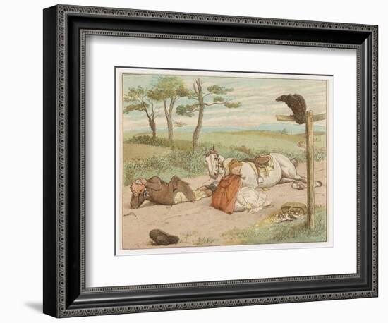 Raven Cried "Croak" and They All Tumbled Down Bumpety Bumpety Bump-Randolph Caldecott-Framed Art Print