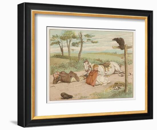 Raven Cried "Croak" and They All Tumbled Down Bumpety Bumpety Bump-Randolph Caldecott-Framed Art Print