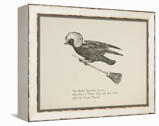 Raven Flying On a Broom, Nonsense Botany Animals and Other Poems Written and Drawn by Edward Lear-Edward Lear-Framed Premier Image Canvas