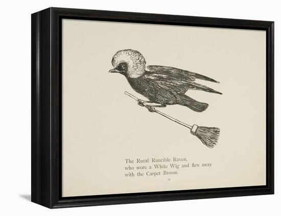 Raven Flying On a Broom, Nonsense Botany Animals and Other Poems Written and Drawn by Edward Lear-Edward Lear-Framed Premier Image Canvas