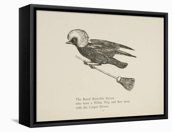 Raven Flying On a Broom, Nonsense Botany Animals and Other Poems Written and Drawn by Edward Lear-Edward Lear-Framed Premier Image Canvas