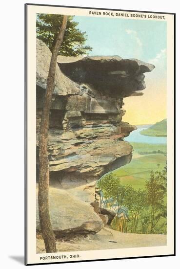 Raven Rock, Portsmouth, Ohio-null-Mounted Art Print