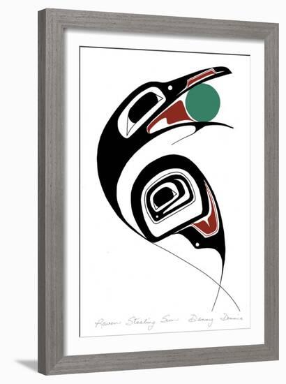 Raven Stealing Sun-Danny Dennis-Framed Giclee Print