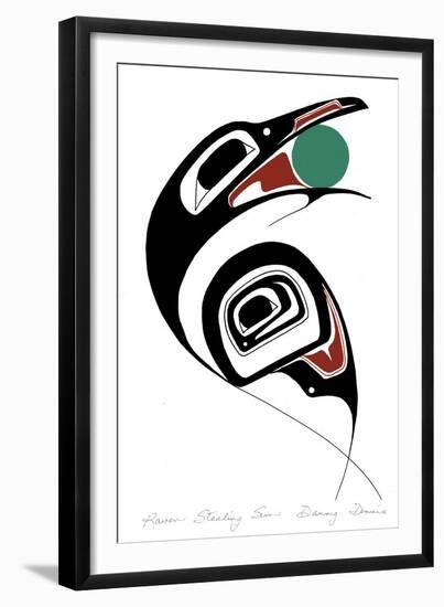 Raven Stealing Sun-Danny Dennis-Framed Giclee Print