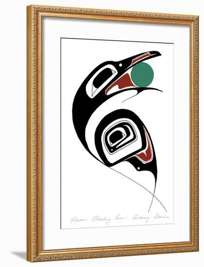 Raven Stealing Sun-Danny Dennis-Framed Giclee Print