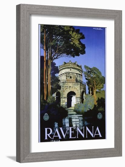 Ravenna Travel Poster-Attilio Rauaglia-Framed Giclee Print