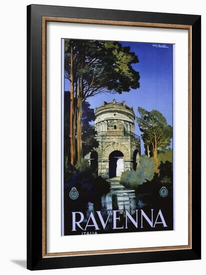 Ravenna Travel Poster-Attilio Rauaglia-Framed Giclee Print