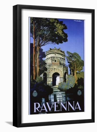 Ravenna Travel Poster-Attilio Rauaglia-Framed Giclee Print