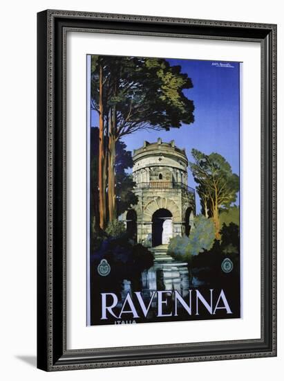 Ravenna Travel Poster-Attilio Rauaglia-Framed Giclee Print