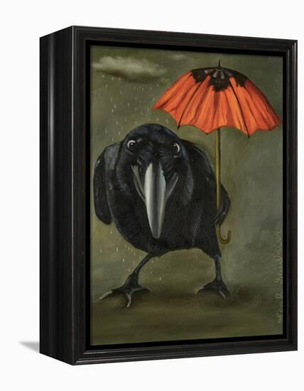 Ravens Rain 2-Leah Saulnier-Framed Premier Image Canvas