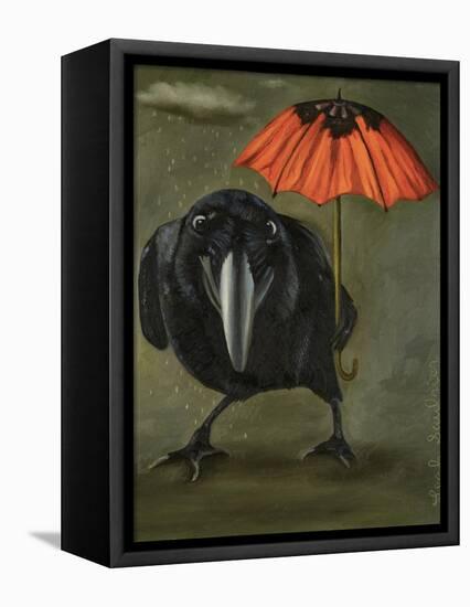 Ravens Rain 2-Leah Saulnier-Framed Premier Image Canvas