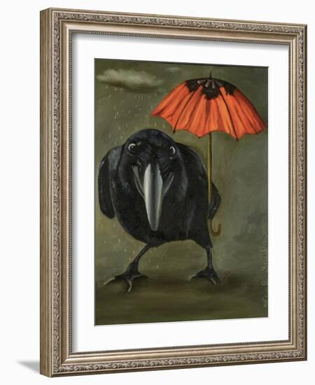 Ravens Rain 2-Leah Saulnier-Framed Giclee Print