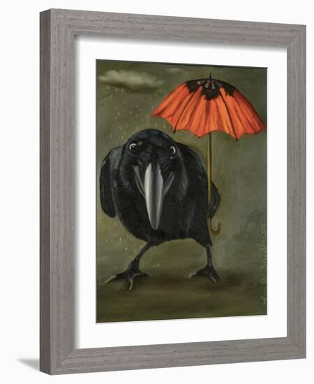 Ravens Rain 2-Leah Saulnier-Framed Giclee Print