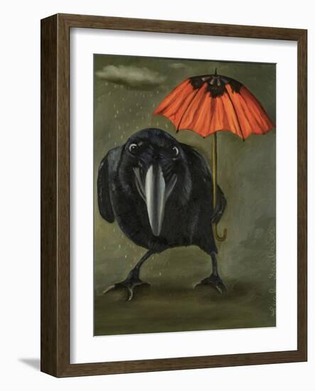 Ravens Rain 2-Leah Saulnier-Framed Giclee Print