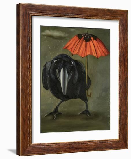 Ravens Rain 2-Leah Saulnier-Framed Giclee Print