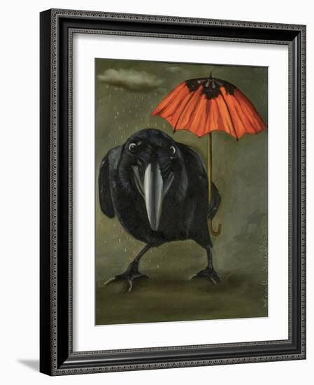 Ravens Rain 2-Leah Saulnier-Framed Giclee Print