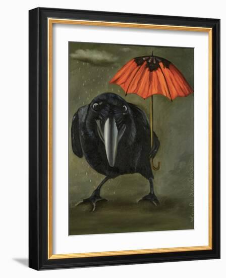 Ravens Rain 2-Leah Saulnier-Framed Giclee Print