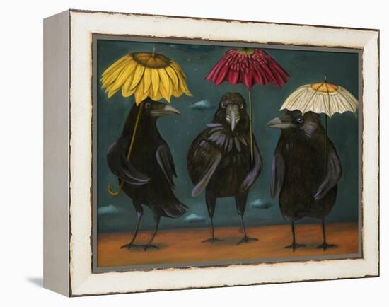 Ravens Rain-Leah Saulnier-Framed Premier Image Canvas