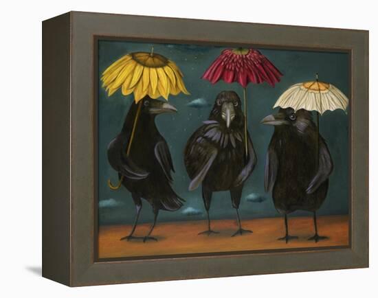 Ravens Rain-Leah Saulnier-Framed Premier Image Canvas