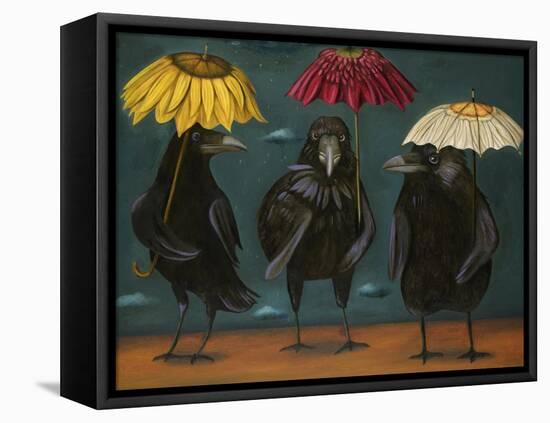 Ravens Rain-Leah Saulnier-Framed Premier Image Canvas
